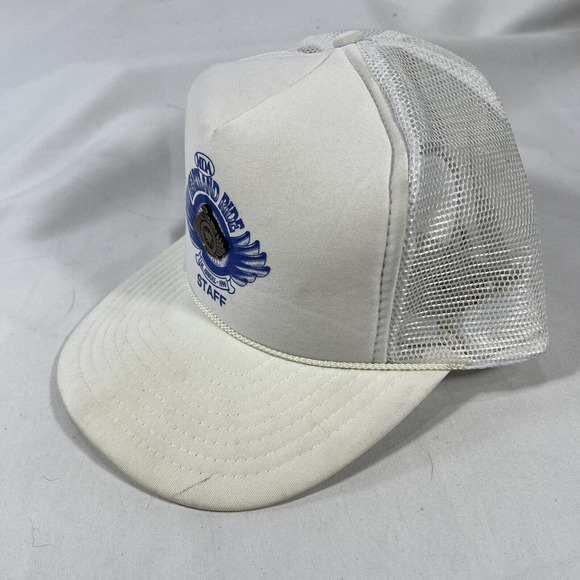 VINTAGE MDA HEARTLAND RIDE STAFF HAT CAP TRUCKER 1996 1st ANNUAL SNAPBACK OSFM - Picture 5 of 12